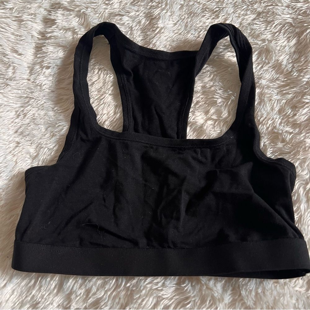 On Gossamer Cotton Blend Black Sports Bra Small NEW